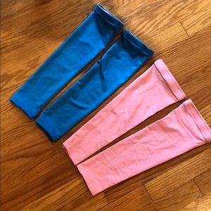 Arm sleeves (set of 2) - blue and light pink